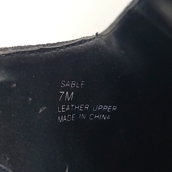 Michael Sable Black Suede Platform Heels Size 7 - Picture 6 of 7